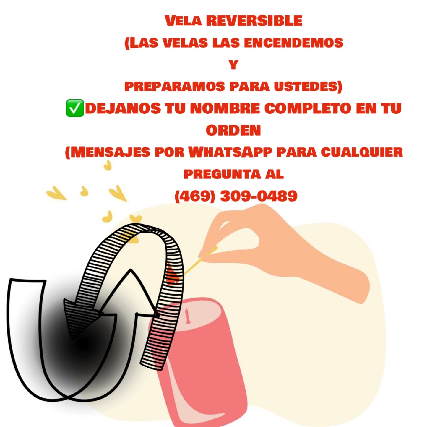 REVERSIBLE CANDLE/VELA REVERSIBLE