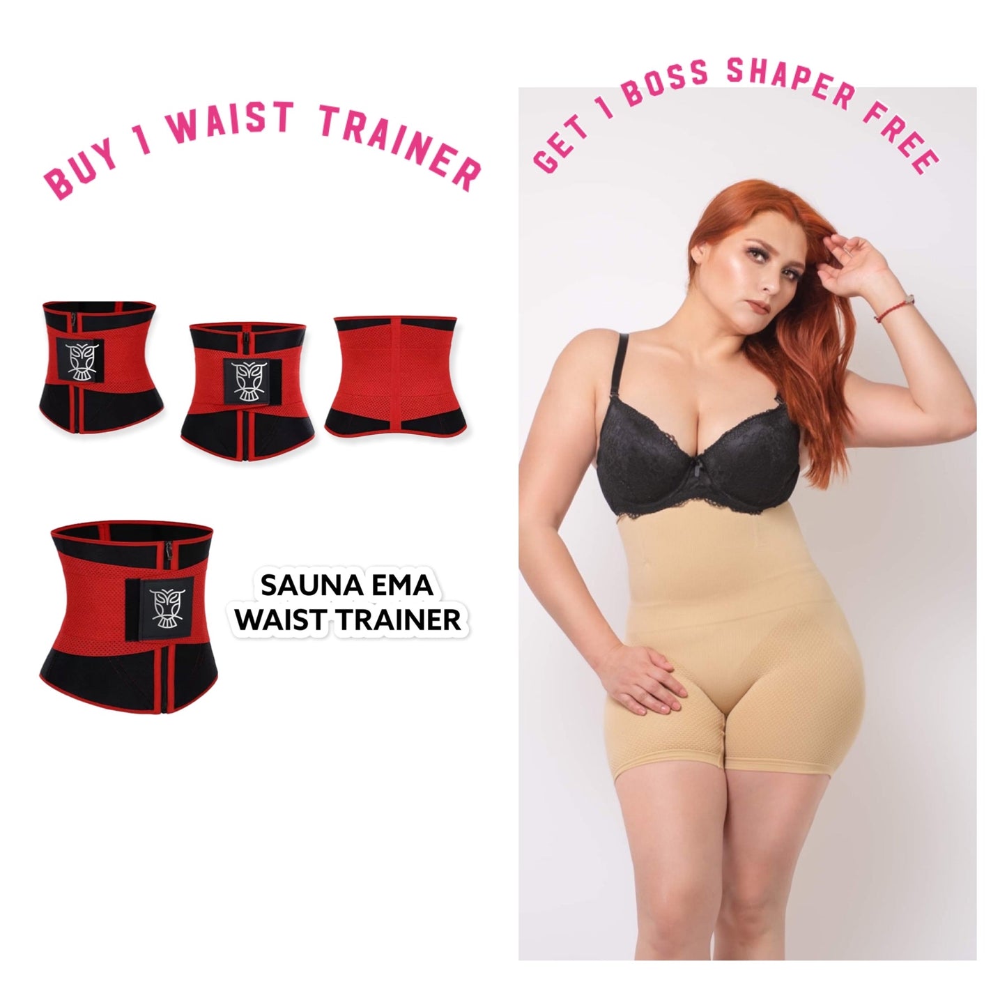 Sauna Ema waist Trainer ( COLOR WILL BE RANDOM Between BLACK,FUSHIA OR RED)