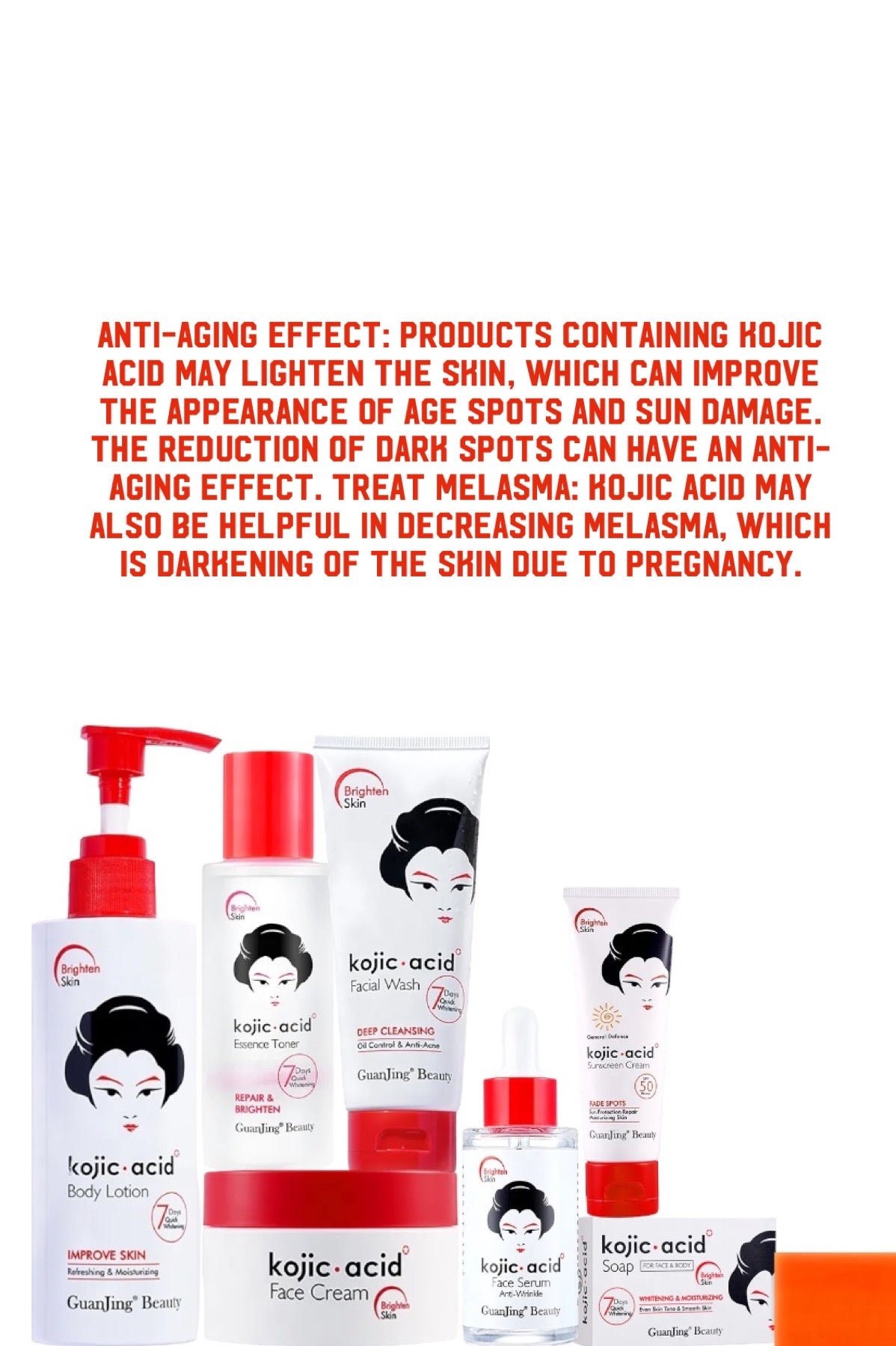 8 Products (Whitening kit)/ KIT DE 8 Productos para ayudar a las manchas