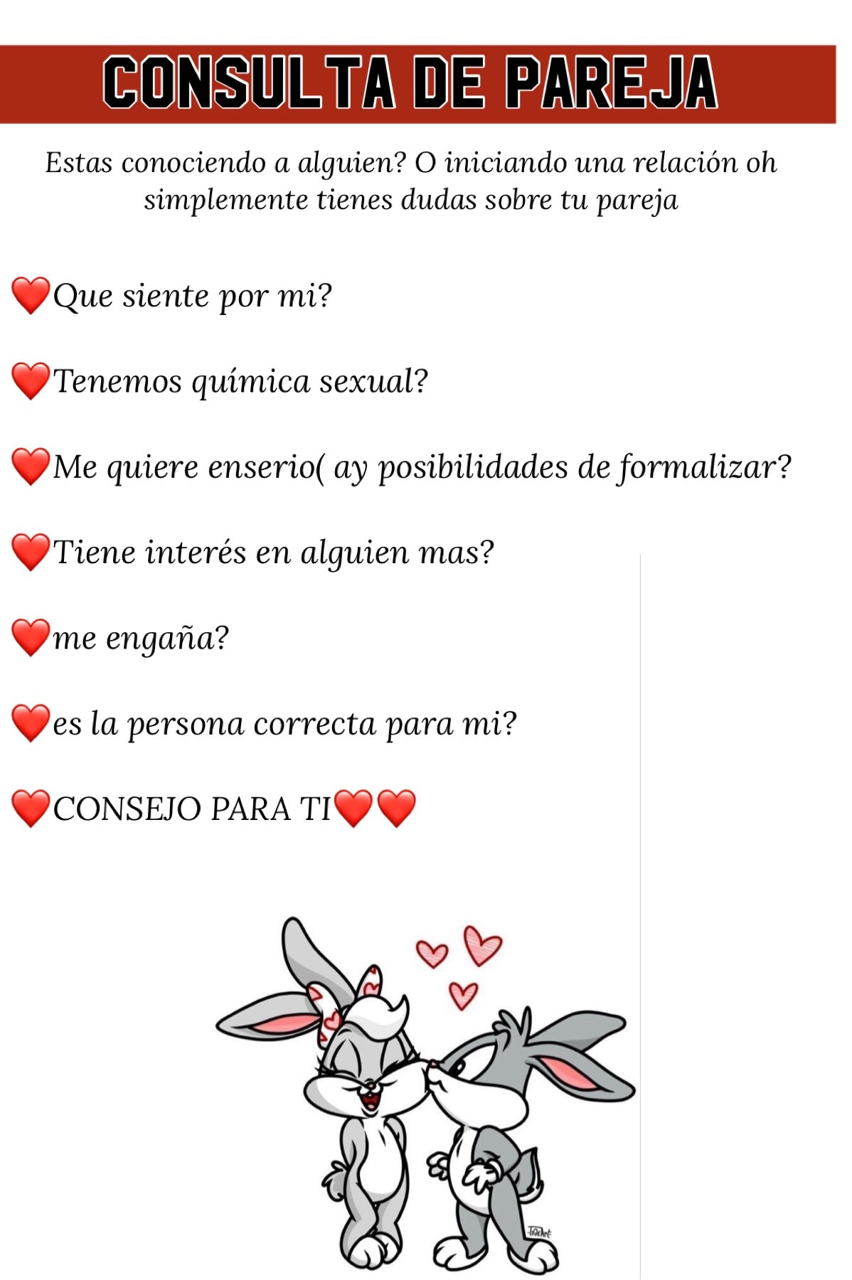 Consulta de pareja ❤️❤️