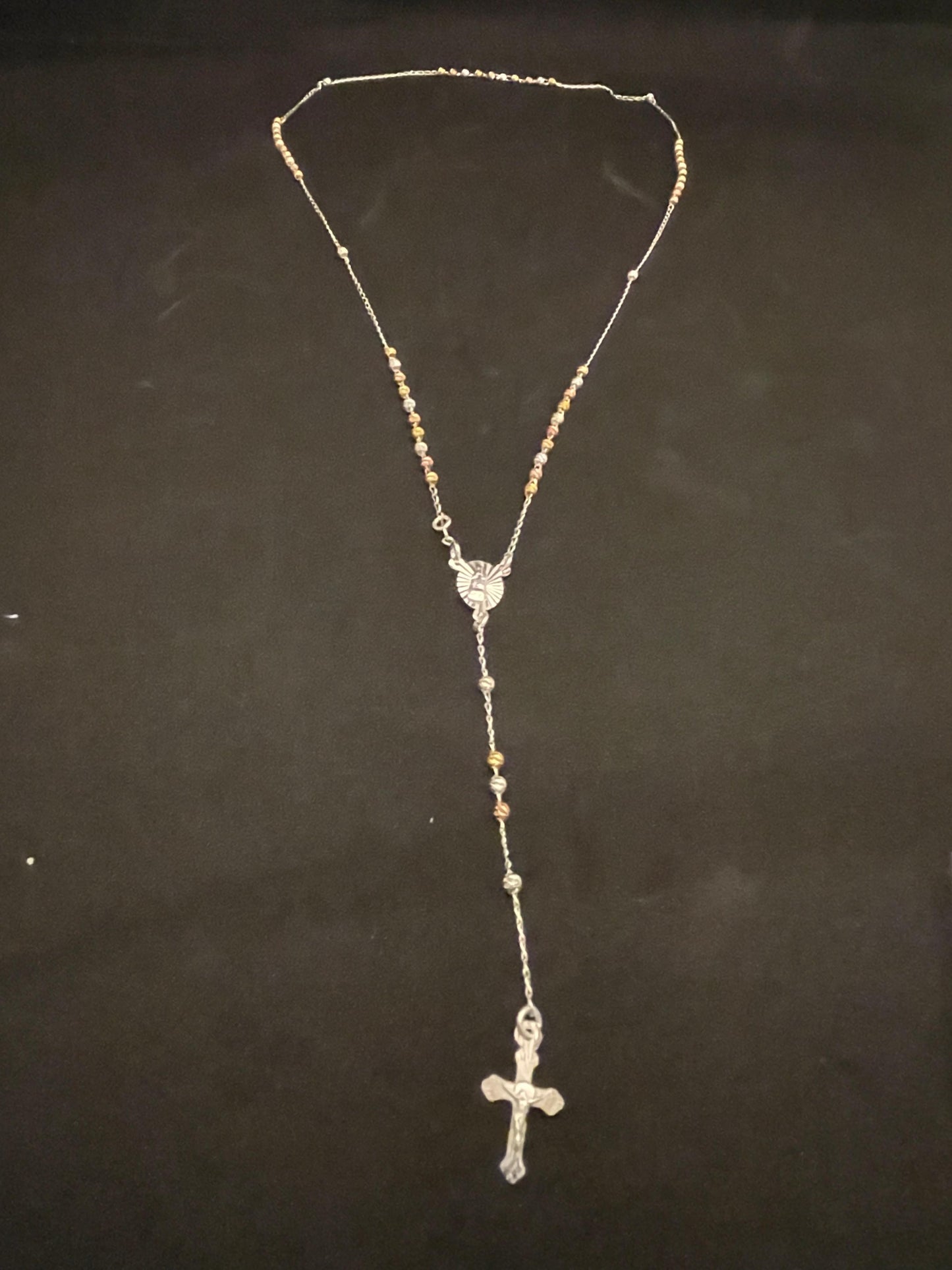 Rosario con la Virgen de Guadalupe y Jesus en la Cruz