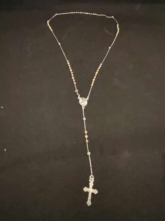 Rosario con la Virgen de Guadalupe y Jesus en la Cruz