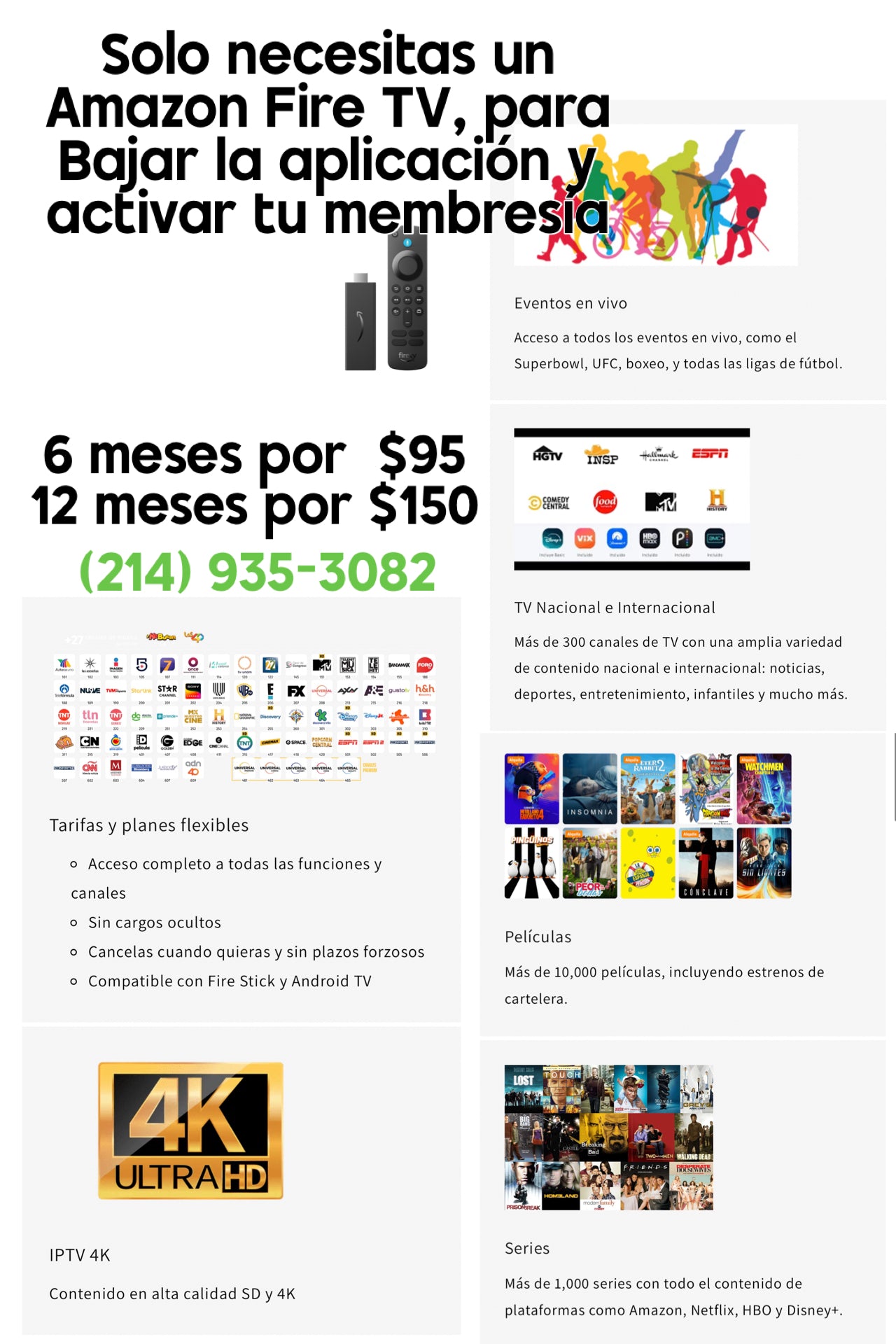 Fire tv Channels and Movies 1 Year