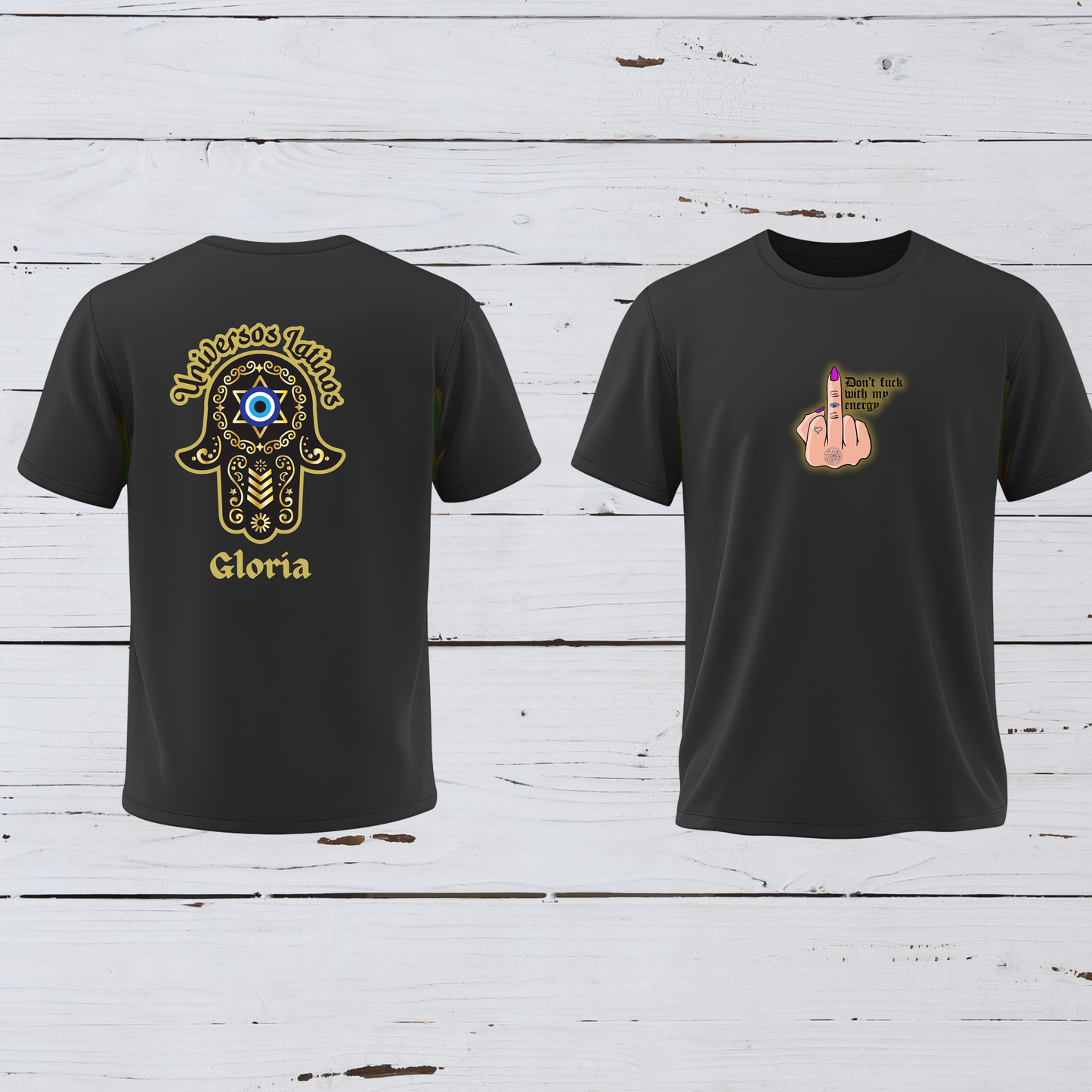 UNIVERSOS LATINOS T-SHIRT ( YOUR NANE CAN BE ADDED