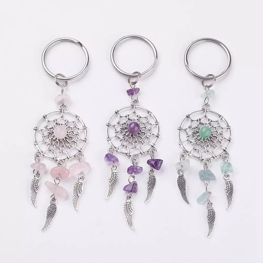 Set of 3 Dream casher with crystals key chains